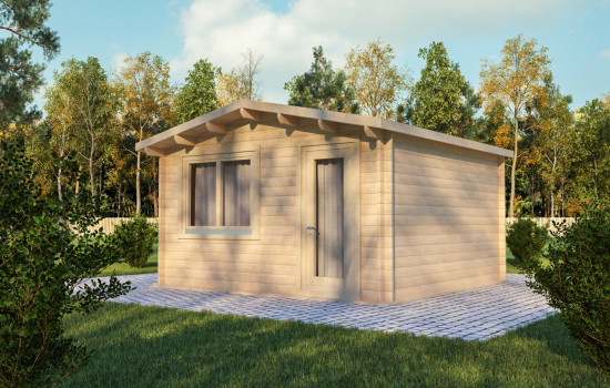 Headford Log Cabin 4 x 4m - 1 Room